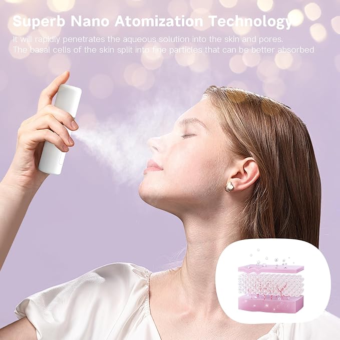 Nano Facial Mister Portable Mini Face Mist Handy Sprayer Automatic Eyelash - Image 4