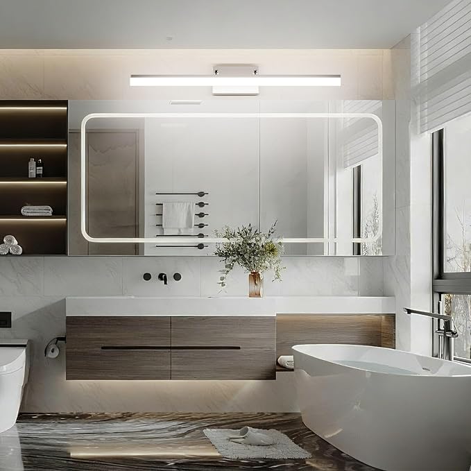 Aipsun 31.5 inch Modern Brushed Nickel Vanity Light Adjustable Bathroom Light - Image 8