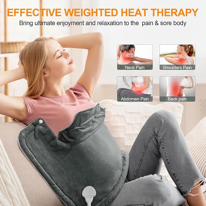 Heating Pad for Neck and Shoulders and Back, Mothers Day Gifts for Mom Wife - Image 4