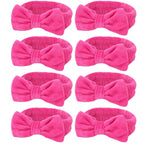Semato 8 Pcs Hot Pink Spa Headband by Semato