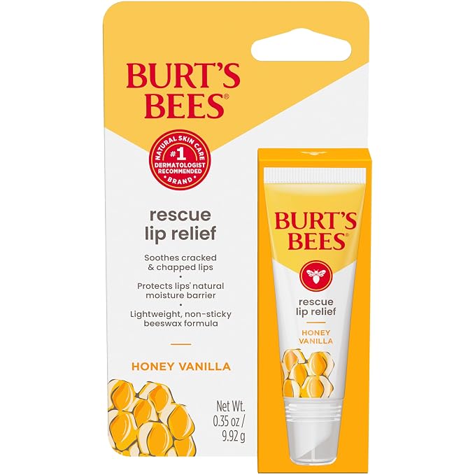 Burt's Bees Rescue Lip Relief, Honey Vanilla, Hydrating Lip Balm by BurtsBees