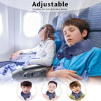 Travel Neck Pillow with Vibration Massage, Battery Operated Adjustable Airplane - Image 3