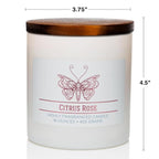 Carolina Citrus Rose Scented Candle, 16 oz Wellness Relaxing Aromatherapy Candle - Image 5