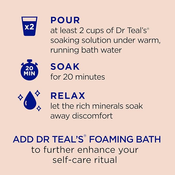 Dr Teal's Epsom Salt Magnesium Soak, Soothe & Comfort - Image 4