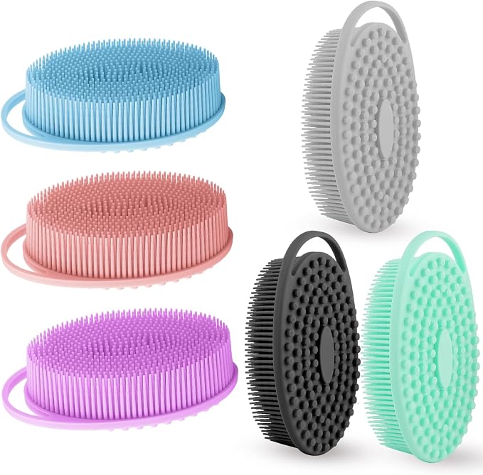 Silicone Body Scrubber 6 Pack Silicone Loofah Exfoliating Body Scrubber Soft by Unknown