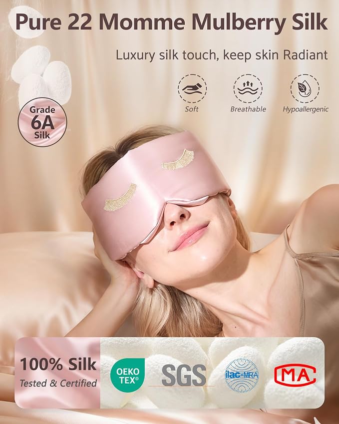 BeeVines Pure Silk 3D Sleep Mask - Image 2