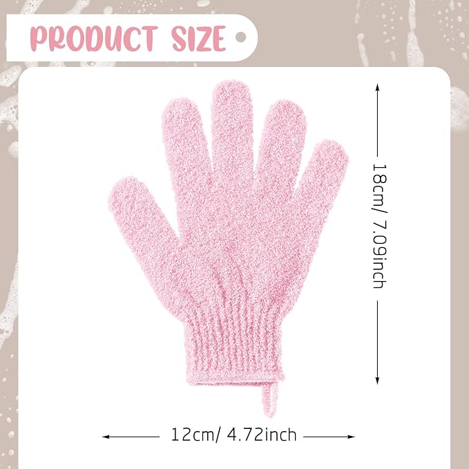 Didaey 104 Pcs Exfoliating Glove Bulk Shower Gloves - Image 2