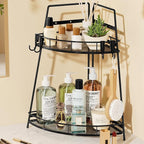 VITVITI 2 Tier Corner Bathroom Counter Organizer, Metal Bathroom Countertop by VITVITI