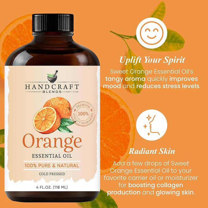 Handcraft Blends Orange Essential Oil – Huge 4 Fl Oz – 100% Pure and Natural – - Image 4