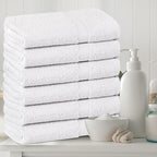 Towel and Linen Mart 100% Cotton White 6 Pack Medium Bath Towel Set, Quick Dry - Image 6