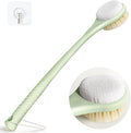 Back Scrubber for Shower with Long Handle, Dual-Sided Bath Brush with Soft by CYMPHW