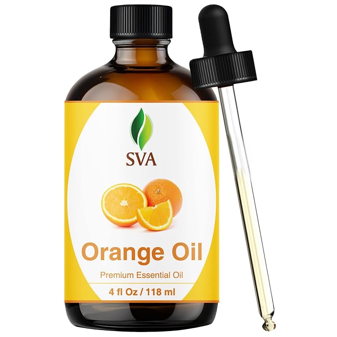 SVA Orange Essential Oil – 4 Fl Oz – 100% Natural Orange Oil by SVAORGANICS