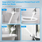 Hibbent All Metal CUPC Certified Shower Head, Handheld Showerhead Combo - Image 7