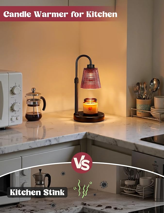 Innqoo Pomegranate Red Candle Warmer Lamp - Image 4