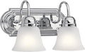 Kichler 12.25" 2-Light Vanity Bath Light in Chrome, Modern Bathroom Light by Kichler