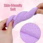 9PCS Drop Shape Exfoliating Face Scrubber Sponge Daily Cleansing Facial Sponges - Image 4