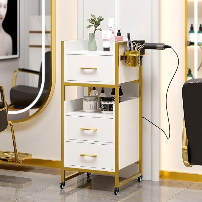 OmySalon Salon Trolley Cart, Hair Styling Station - Image 2