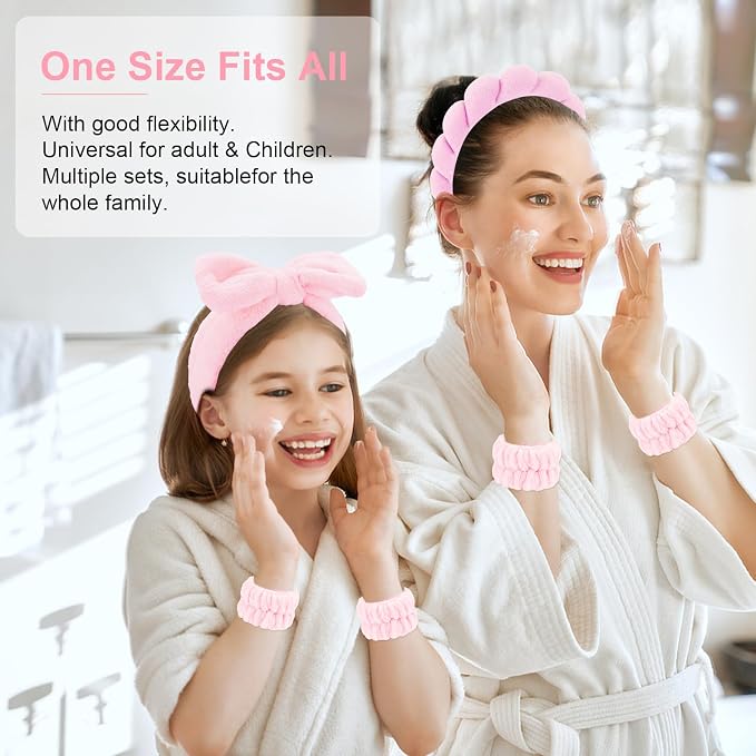 CAVETEE 6 Pack Spa and Makeup Headbands - Image 4