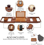 Temple Spring Bamboo Bathtub Tray Caddy - Image 2