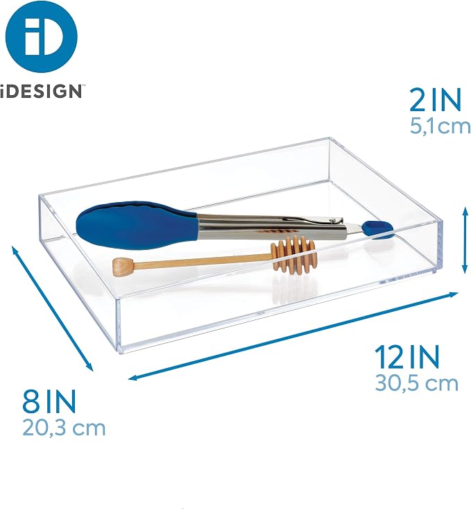 iDesign Clear Drawer Organizer, Plastic Tray - Image 3