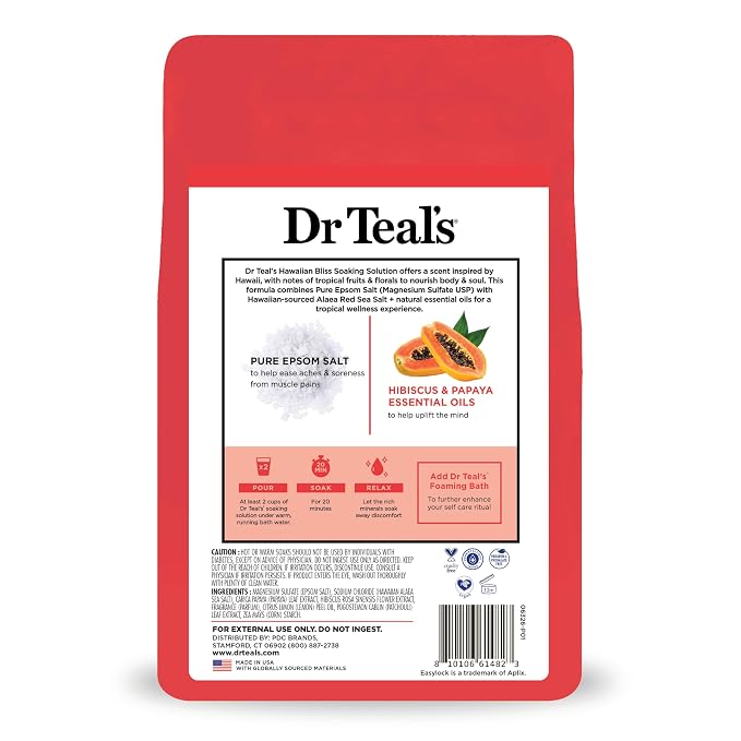Dr Teal's Epsom Salt Magnesium Soak, Limited Edition Hawaiian Bliss - Image 9