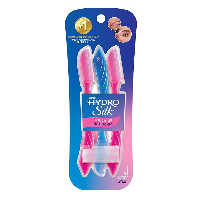 Schick Womens Silk Touch-Up Eyebrow Razor 3 Count by SchickHydroSilk