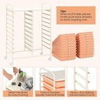 Giantex 20 Drawers Rolling Cart, Mobile Storage Drawer Cart, Classroom Organizer - Image 4