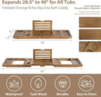 Bamboo Bathtub Tray Caddy - Image 6