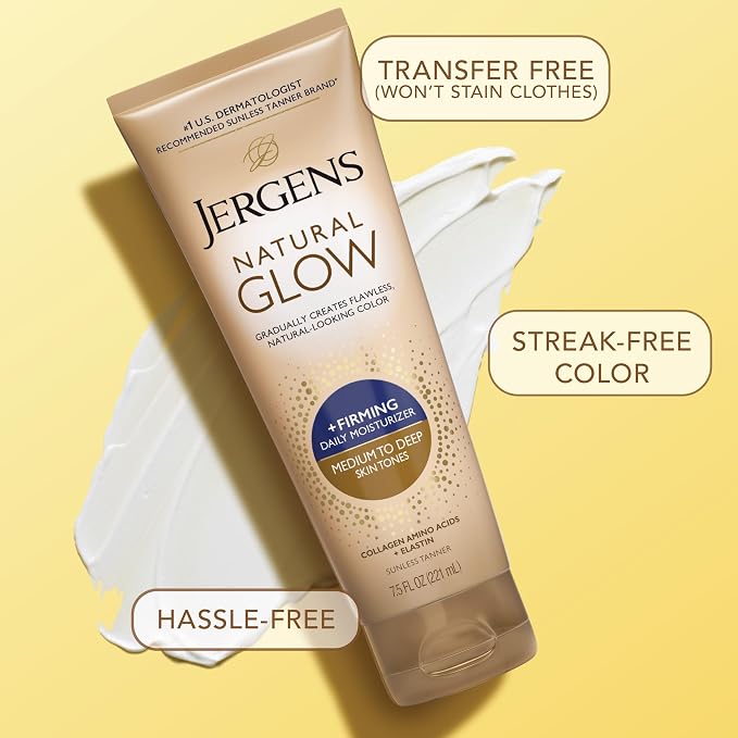 Jergens Natural Glow + Firming Daily Moisturizer Medium to Tan Skin Tones 7.5oz - Image 7