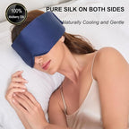 100% Mulberry Silk Sleep Mask for Women & Men Beauty Sleep, Adjustable - Image 2