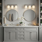 3-Light Bathroom Light Fixture, Brushed Nickel Modern Vanity Light - Image 6