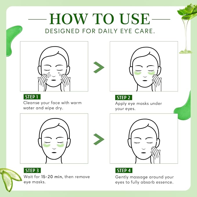 Yeokoe Under Eye Patches for Dark Circles, Puffy Eyes, 20 Pairs Face Masks - Image 5