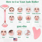 Facial Steamer, Complete Home Spa Set – Jade Roller, Gua Sha, Microfiber Hair - Image 3