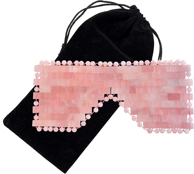 Eurow Luxe Natural Rose Quartz Eye Mask by Eurow