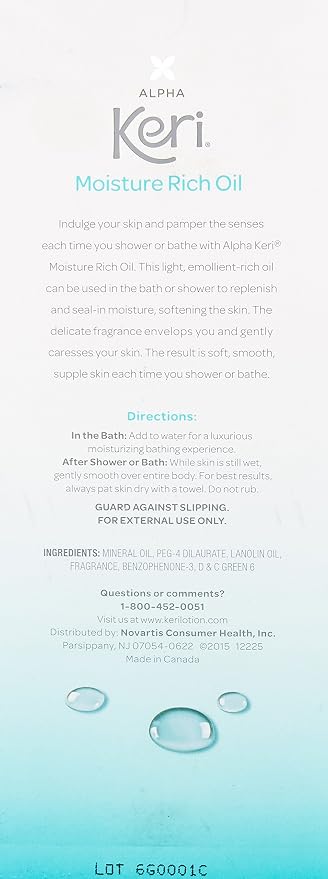 Alpha Keri Shower & Bath Moisture Rich Oil 16 oz - Image 3