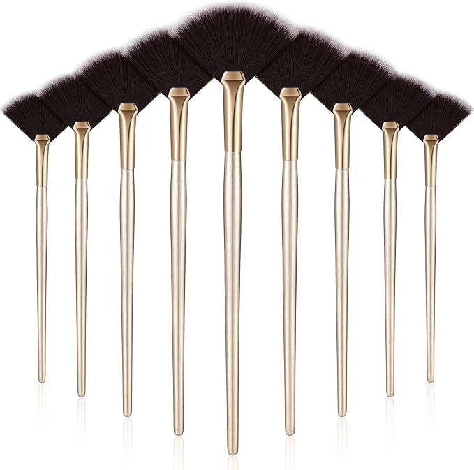 9 Pieces Facial Fan Mask Brushes, Soft Facial Applicator Brushes Tools by Maitys