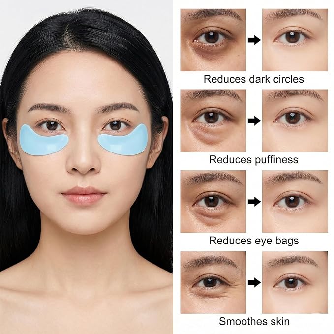 10PCS Under Eye Patches Silicone, Reusable Eye Patches Silicone Patch Under - Image 3