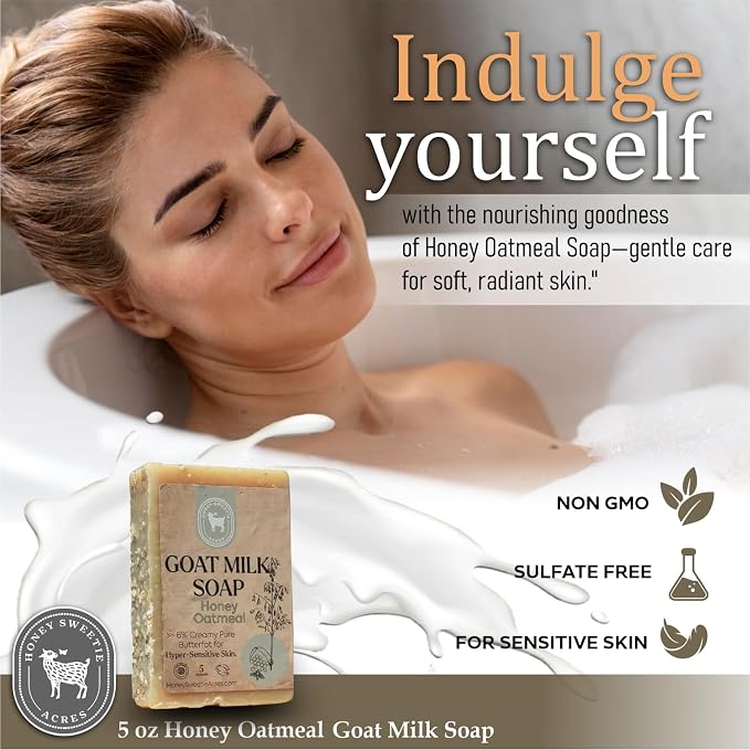 Honey Sweetie Acres Honey Oatmeal Goat Milk Soap - Image 7