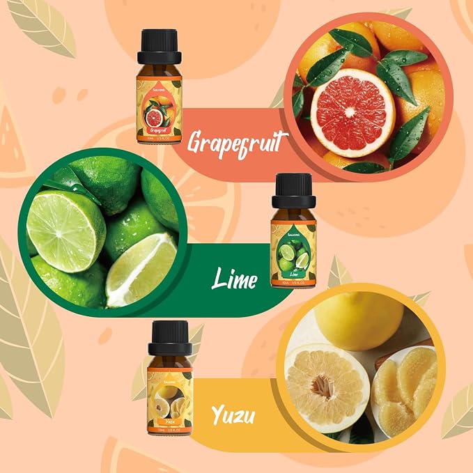 SALKING Citrus Burst Essential Oil Set, Premium Fragrance Oil - Image 4