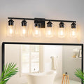 6-Light Bathroom Light Fixtures, Matte Black Light Fixture, Classic Wall Light by WelcometoVerRon
