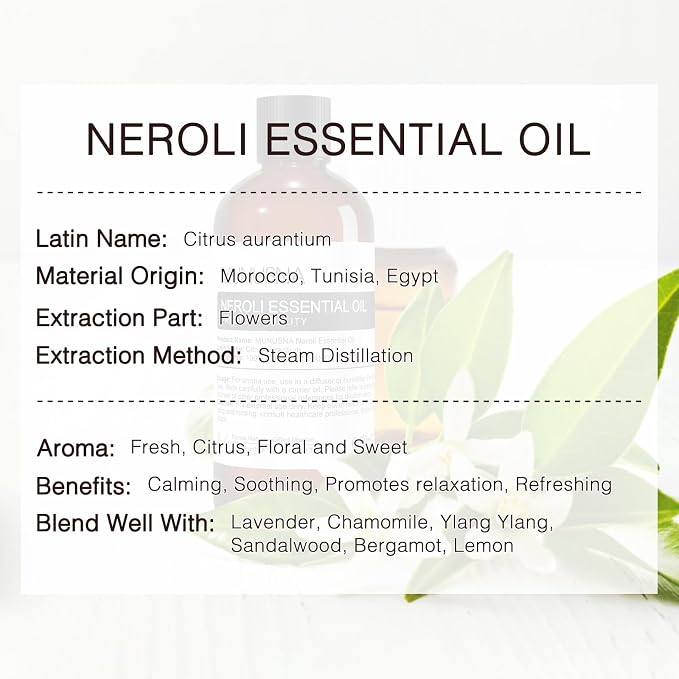 Neroli Essential Oil 100ML, 100% Pure Neroli Oil Aromatherapy Oil - Image 3