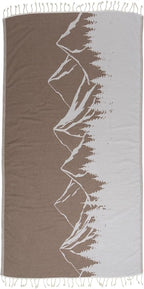 InfuseZen Turkish Towel with Mountain Landscape – 100% Organic Turkish Cotton by InfuseZen