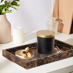 Marble Bathroom Vanity Tray, Natural Luxury Vanity Home Kitchen Bathroom Table - Image 7
