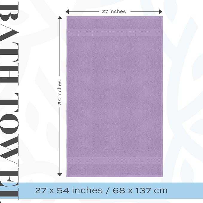 White Classic Luxury Bath Towels Set of 4 Large - Image 3