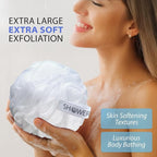 SHOWER BOUQUET Loofah-Bath-Sponge XL Soft-Pastel-Colors 4-Pack // Extra-Large - Image 2