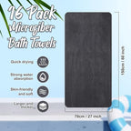 SmoothNovelty 16 Pack Microfiber Bath Towels Bulk 27'' x 60'' Oversized Size - Image 2