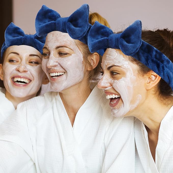 Semato 8Pcs Navy Blue Spa Headband Bachelorette Party Favors Set Skincare - Image 4