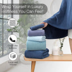 Hailea 18 Piece Family Bath Towel Set Include 6 Bath Towels, 6 Hand Towels and - Image 5