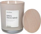 Carolina Open Your Mind Scented Candle, 16 oz Sandalwood & Amber Scented by CAROLINA
