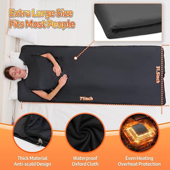 Infrared Sauna Blanket for Home: Portable Design Full Body Detox Therapy - Image 5